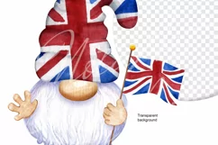 English Gnomes, Gnome with the flag of Britain, London Gnome Product Image 3