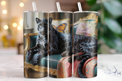 Black Jaguar Tumbler Wrap | Sublimation | Tumblers Product Image 1