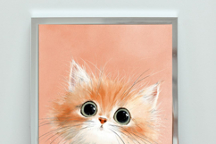 Pastel Cat Illustration | Nursery Wall Art Product Image 4