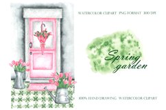 Tulips watercolor clipart. Spring flowers. Pink tulips. Product Image 6