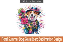 Floral Summer Dog Skate Board Sublimation Bundle Product Image 8