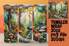 Summer View 3D Landscape Tumbler Wrap Sublimation Product Image 1