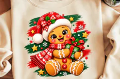 Gingerbread Christmas PNG, Cute Gingerbread PNG, Christmas Product Image 3