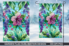 Flowers Garden Flag Sublimation| Summer Garden Flag PNG Product Image 1