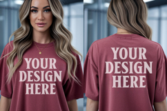 Christmas Bella Canvas 3001 Front And Back Mockups Product Image 1