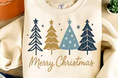 Merry Christmas PNG, Christmas Trees PNG, Christmas Shirt Product Image 1