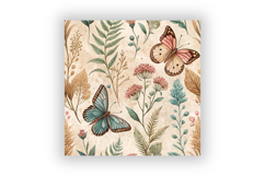 Cottagecore Butterfly Vintage Paper, Seamless Watercolor Product Image 6