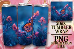 Whimsical Bloom Tumbler Wrap - Butterfly Beauty Product Image 1