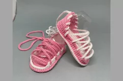 Baby summer sandals 0-3 months gladiator crochet pattern Product Image 6