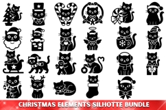 113 Christmas Elements Silhouette Stencil Mega Bundle SVG Product Image 6