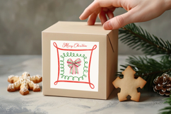 Watercolor Christmas Crest DIY Clipart Product Image 6