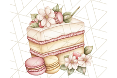 Pastel Tea Clip Art PNG with Sweets and Floral Accents Png Product Image 2
