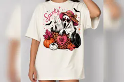 Spooky Fall Fuel Ghost PNG, Preppy Halloween Ghost, Leopard Product Image 1