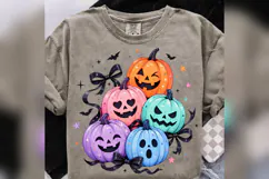Pastel Halloween Pumpkins PNG, Colorful Jack O Lantern PNG Product Image 3