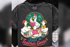 Just a Teacher Goose PNG, Funny Teacher Goose Design Product Image 3