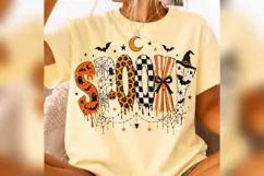 Spooky Halloween PNG, Retro Leopard Checkered Spooky Product Image 5