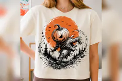 Pumpkin Head Scarecrow PNG, Jack O Lantern Halloween Design, Product Image 4