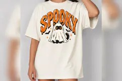 Spooky Cat PNG, Cute Halloween Ghost Cat Design, Retro Hallo Product Image 4