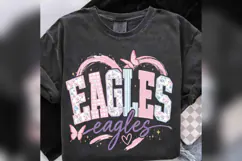 Eagles Spirit PNG, Floral Varsity School Design, Pastel Team Product Image 3