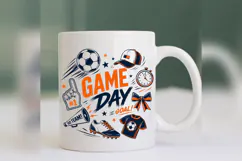 Game Day Soccer PNG, Soccer Ball Sublimation, Go Team Sports Product Image 5