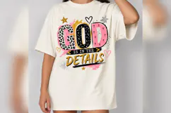 God Is in the Details Christian PNG, Leopard Faith Quote Product Image 5