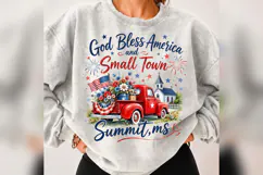 God Bless America PNG, Small Town Summit MS Patriotic Design Product Image 5