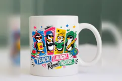 Teacher Penguins Back to School PNG, Teach Laugh Repeat Product Image 5