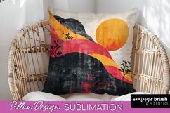 Boho Pillow Cover - Minimalist Landscape Pillow Sublimation Product Image 1
