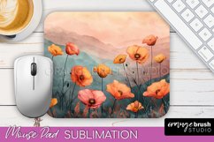 Boho Mouse Pad, Minimalist Landscape Mousepad Sublimation Product Image 1