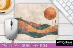 Boho Mouse Pad, Minimalist Landscape Mousepad Sublimation Product Image 1