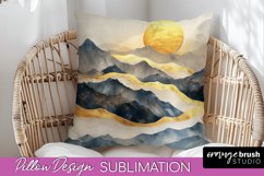 Boho Pillow Cover - Minimalist Landscape Pillow Sublimation Product Image 1