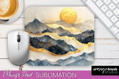 Boho Mouse Pad, Minimalist Landscape Mousepad Sublimation Product Image 1
