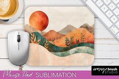 Boho Mouse Pad, Minimalist Landscape Mousepad Sublimation Product Image 1