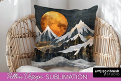 Boho Pillow Cover - Minimalist Landscape Pillow Sublimation Product Image 1