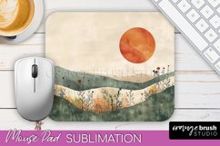 Boho Mouse Pad, Minimalist Landscape Mousepad Sublimation Product Image 1