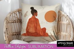 Boho Pillow Cover - Minimalist Landscape Pillow Sublimation Product Image 1
