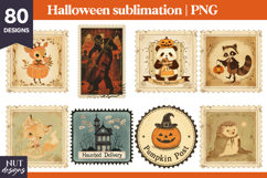 Stamp Halloween t-shirt Retro Halloween illustrations 80 png Product Image 6