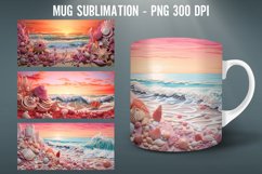 3D Beach Mug Wrap Sublimation Designs|6 Mug Wrap Designs Product Image 3