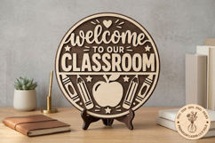 Welcome to Our Classroom SVG, Teacher Door Sign Product Image 1