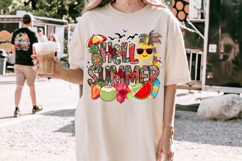 Hello Summer PNG sublimation |Beach &amp; Summer PNG T-Shirt Product Image 3