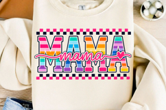 Retro Rainbow Mama PNG, Colorful Mom Product Image 1