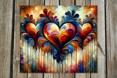 Vintage Hearts | 4 Skinny tumbler sublimationd designs P2 Product Image 2