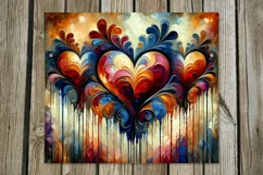 Vintage Hearts | 4 Skinny tumbler sublimationd designs P2 Product Image 2
