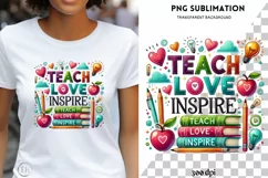Retro Teacher PNG Digital Print, Sublimation PNG Product Image 1