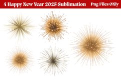 Happy New Year Fireworks Clipart PNG Product Image 1