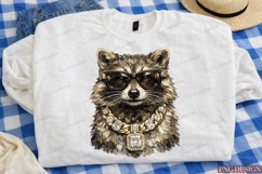 Luxury Raccoon PNG Design | Gangster Raccoon With Sunglasses Product Image 6
