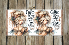 Coffee girl | 4 watercolor Mug sublimation designs PLUS2 Product Image 2