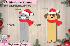 Christmas animals Bookmark SVG, Animals paper design Product Image 3