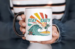 Stay salty Summer PNG, Retro Beach PNG Sublimation Design Product Image 6