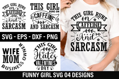 Funny Girl SVG Design -This Girl Hates Valentines Day Product Image 1
